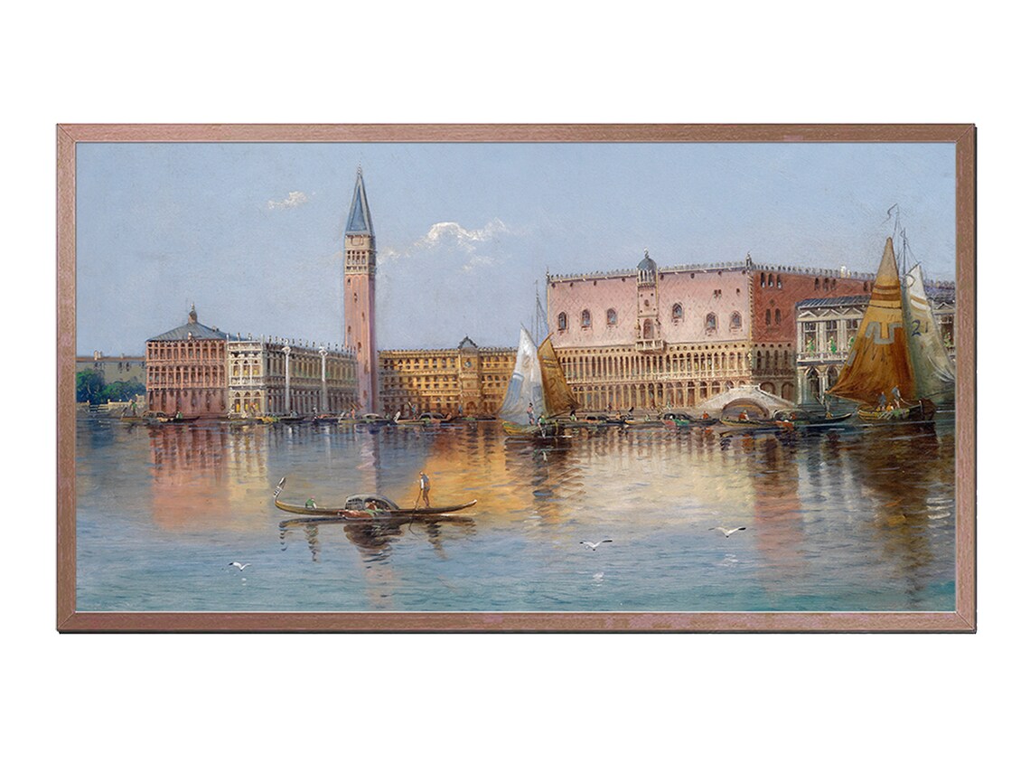 Vintage Venice Landscape Art Print, Travel Poster