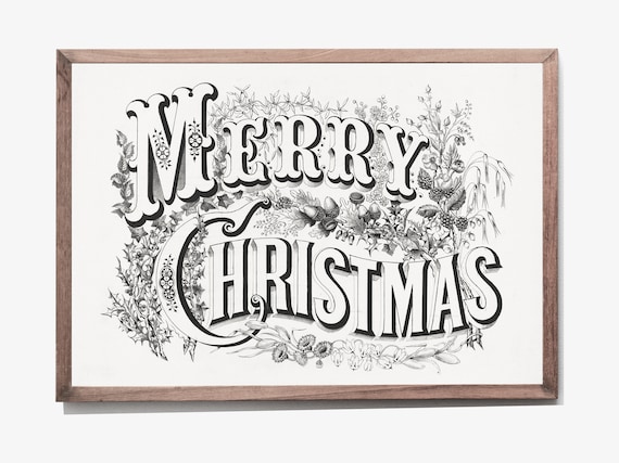 Christmas in the 1870s Vintage Lithograph Art Print