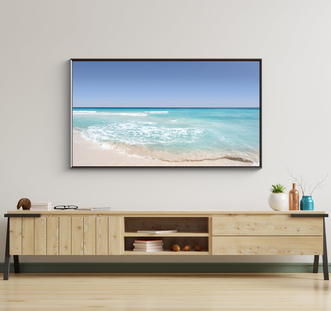 Ocean Beach Landscape Art Print, Coastal Decor