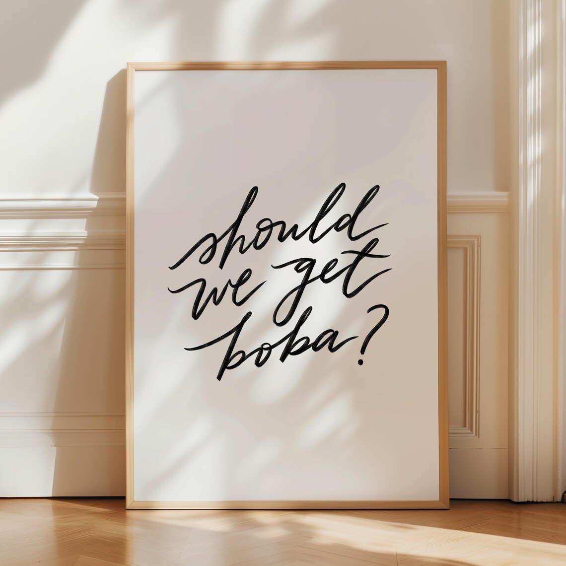 Boba Tea Art Print, Whimsical Kitchen Wall Art