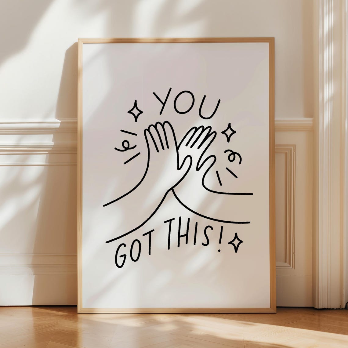 You Got This High Five Hands Doodle Kids Encouragement Poster
