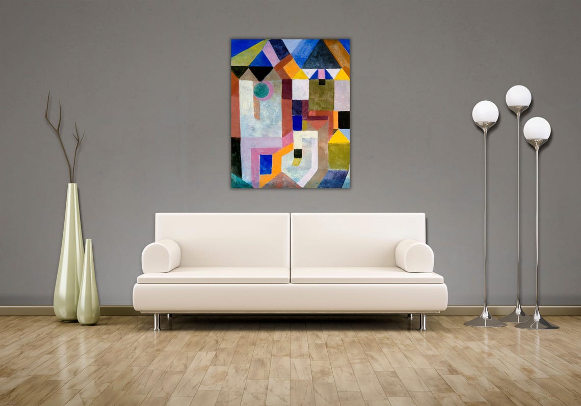 Paul Klee Colorful Cubist Architecture Geometric Abstract Poster - Image 3