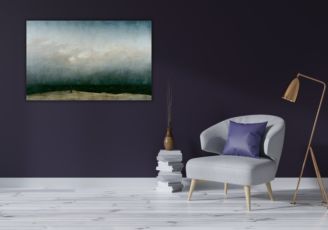 Caspar David Friedrich Monk by the Sea Moody Romantic Seascape Poster - Image 2