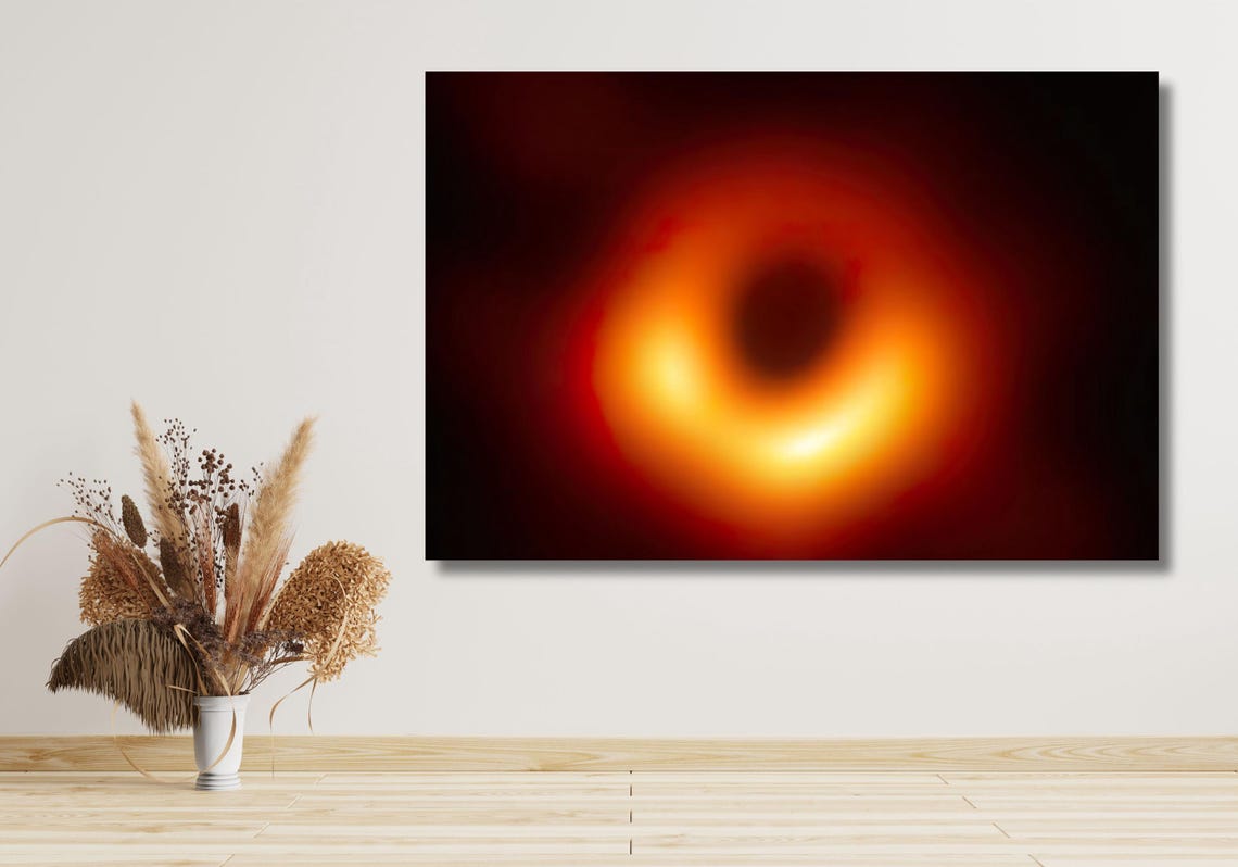First Black Hole Photo M87 Event Horizon Orange Ring Space Art Poster - Image 3
