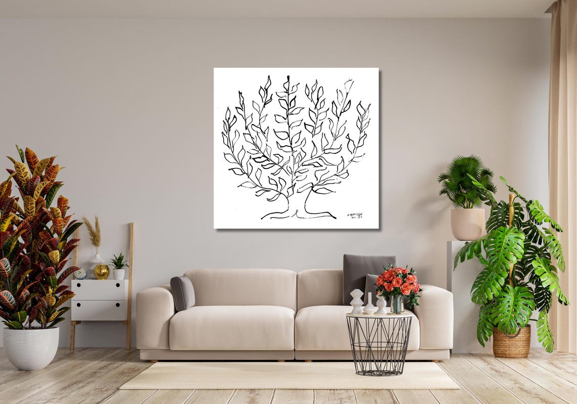 Henri Matisse The Plain Tree Minimalist Ink Branch Drawing Poster - Image 2