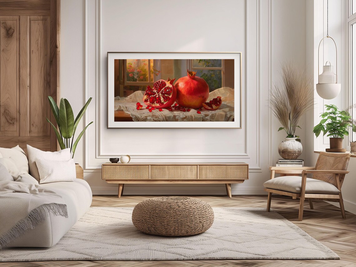 Pomegranates Vintage Rustic Autumn Art Print - Image 3