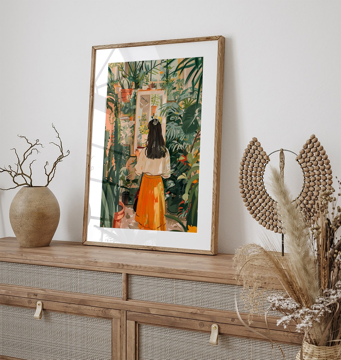 Girl Painting Art Print Artist Print Poster Art Lovers Wall Art Hobby Art Print Summer Floral Travel Poster Gift For Her - Image 2