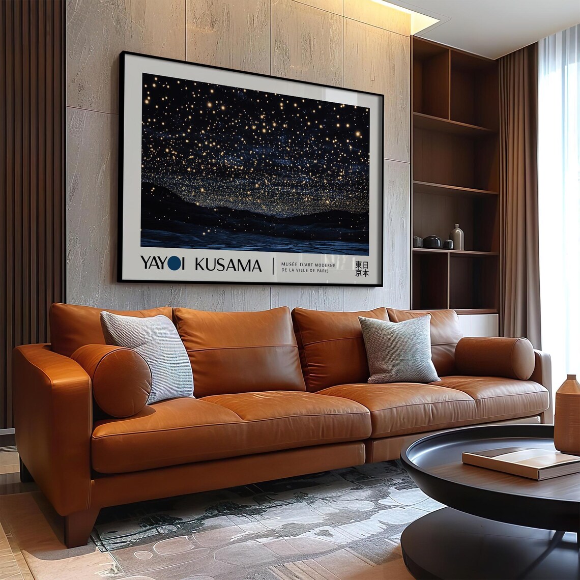 Infinity Night Sky Wall Art Print Yayoi Kusama Inspired Print Cosmic Starry Landscape Poster For Modern Home Artwork - Image 3