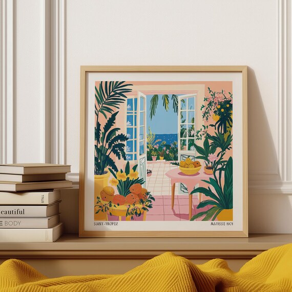 Saint-Tropez French Riviera Terrace Sea View Matisse Art Poster