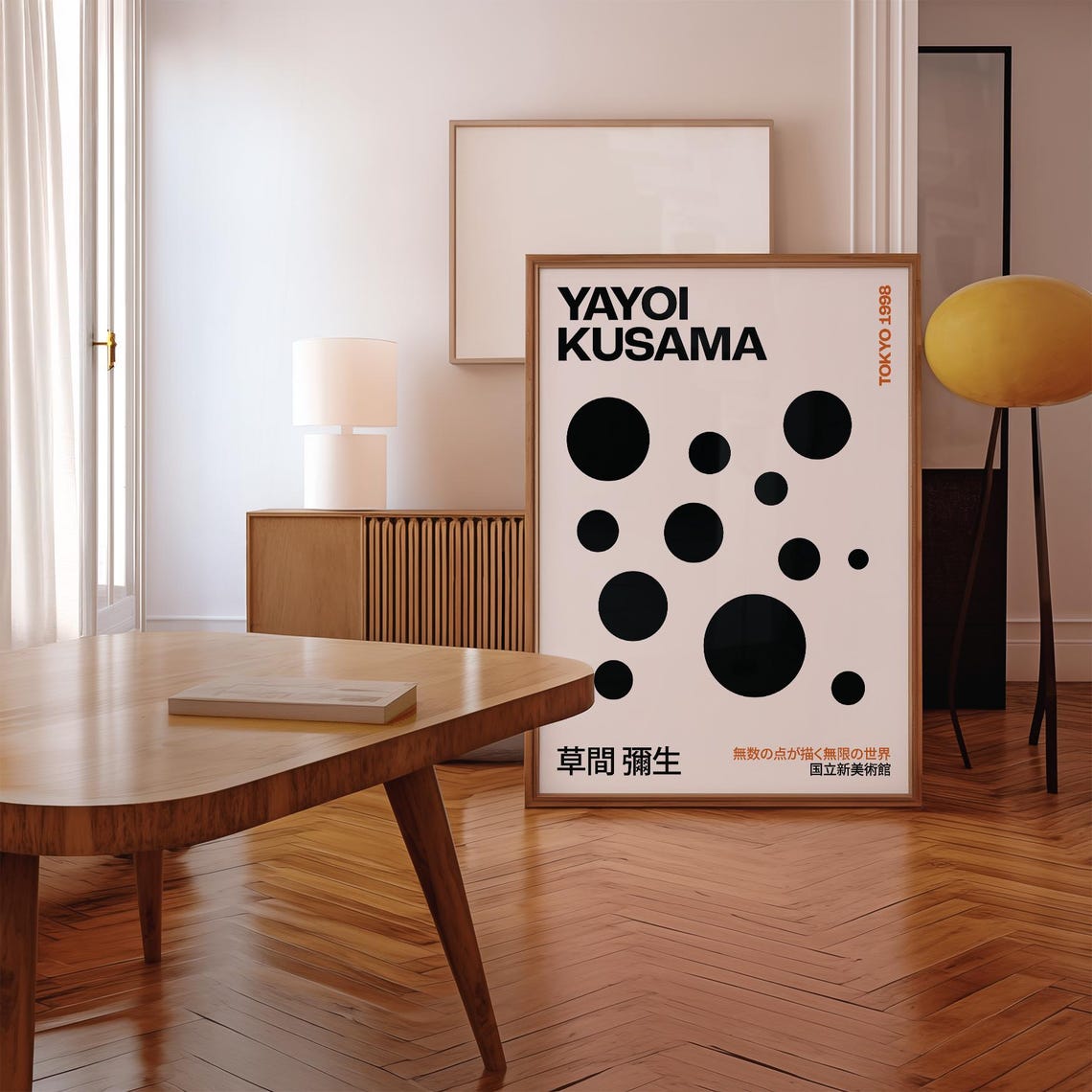 Yayoi Kusama Tokyo 1998 Polka Dot Black White Minimal Art Poster - Image 3