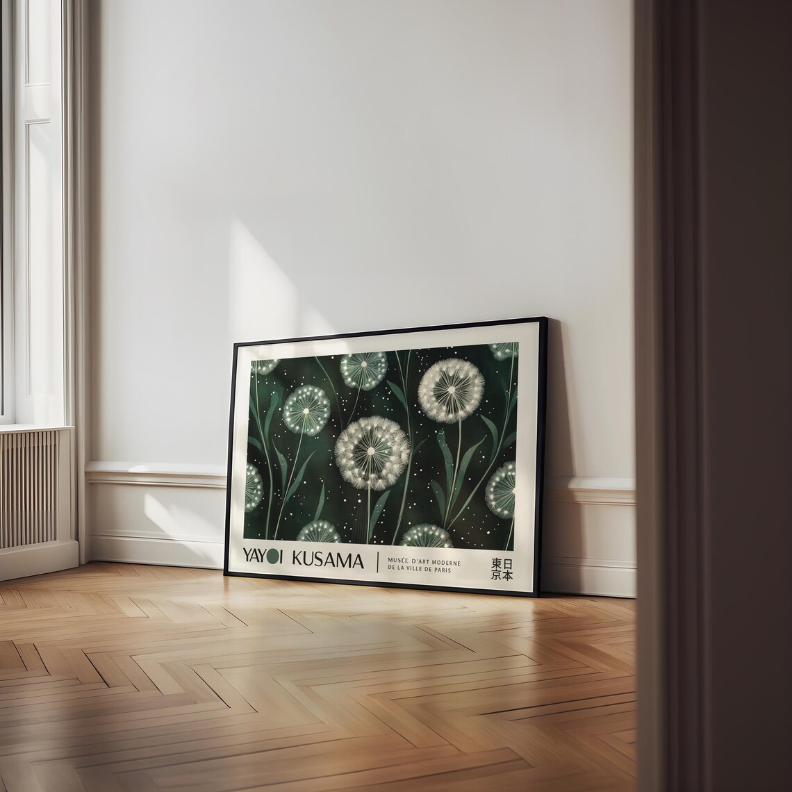 Yayoi Kusama Dandelion Midnight Garden Dot Art Floral Style Poster - Image 4