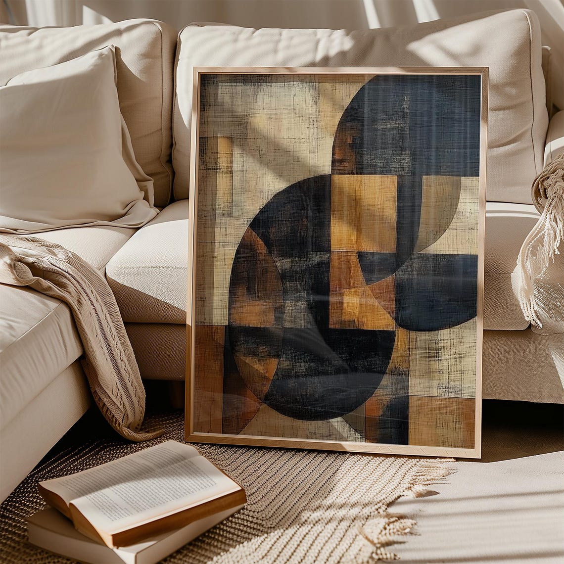 Sunset Eclipse Wabi Sabi Abstract Geometric Wall Art Japanese Wall Art Minimalist Warm Toned Print For Modern Decor - Image 4