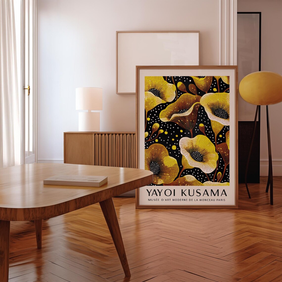 Yellow Flower Yayoi Kusama Poster Contemporary Floral Wall Art Japanese Bedroom Decor Vibrant Living Room Print Gift Art Extra Large Print - Image 2