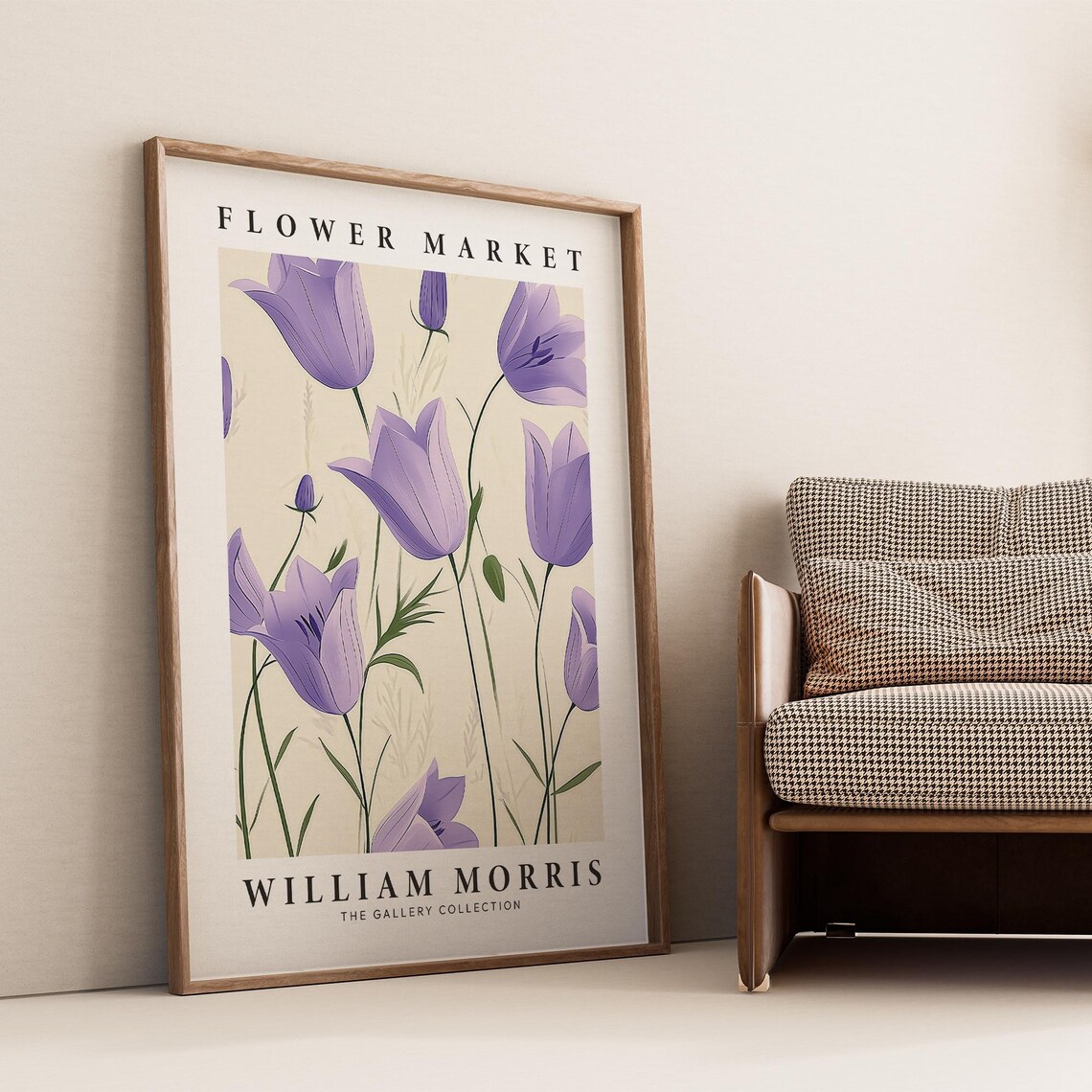 William Morris Flower Market Purple Tulip Gallery Collection Poster