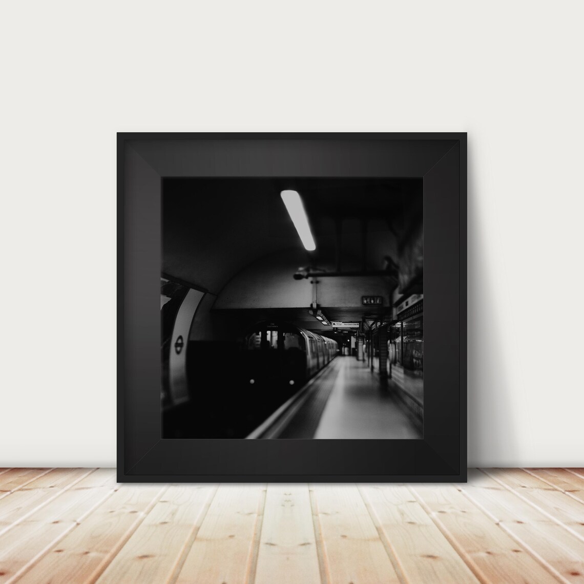 London Underground Northern Line Black And White Photo Poster