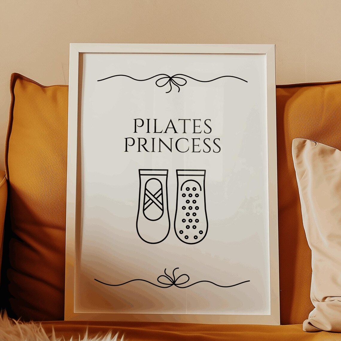 Pilates Princess Grip Socks Fitness Quote Motivational Poster - Image 2