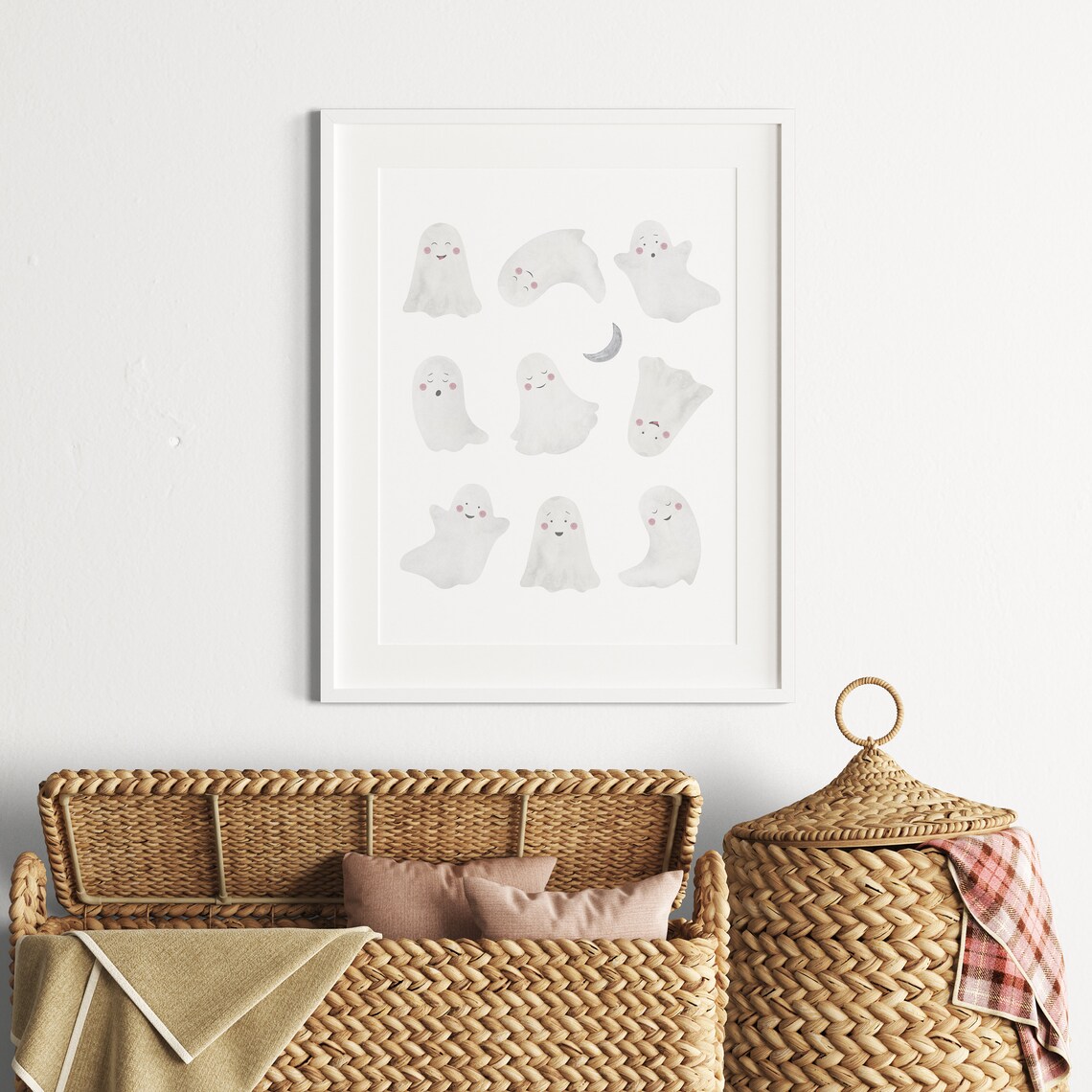 Little Ghost Halloween Nursery Art Print - Image 3