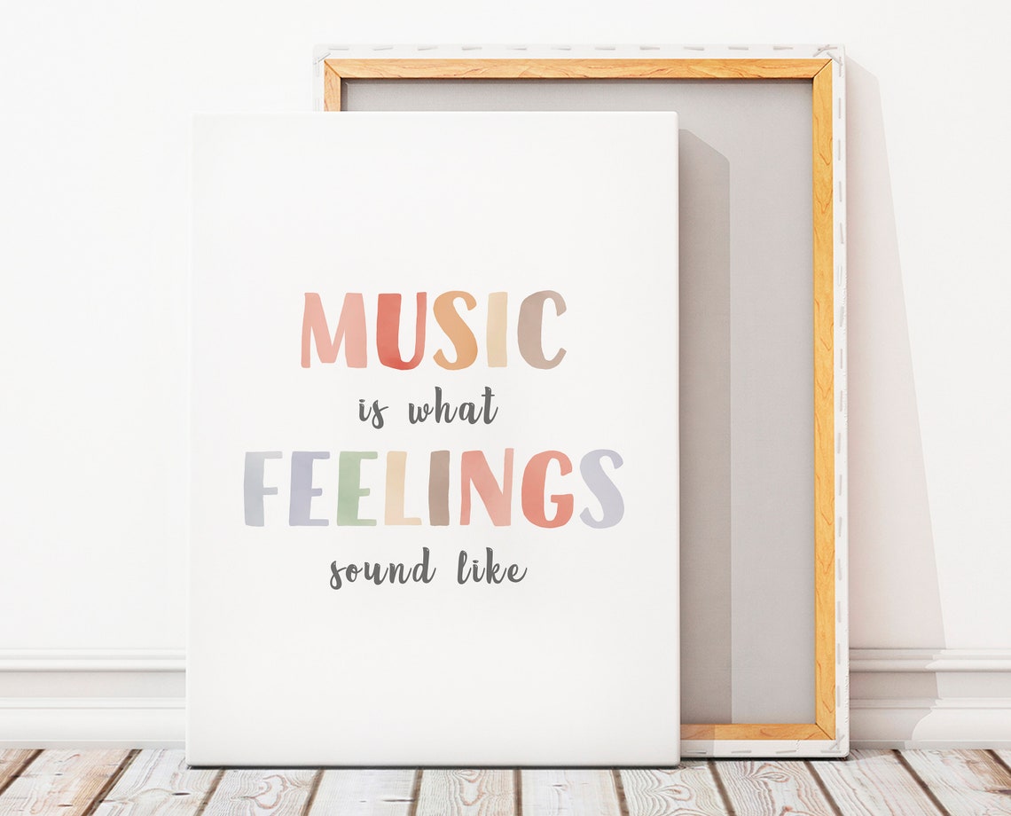 Music Is What Feelings Sound Like Quote Classroom Wall Poster - Image 4