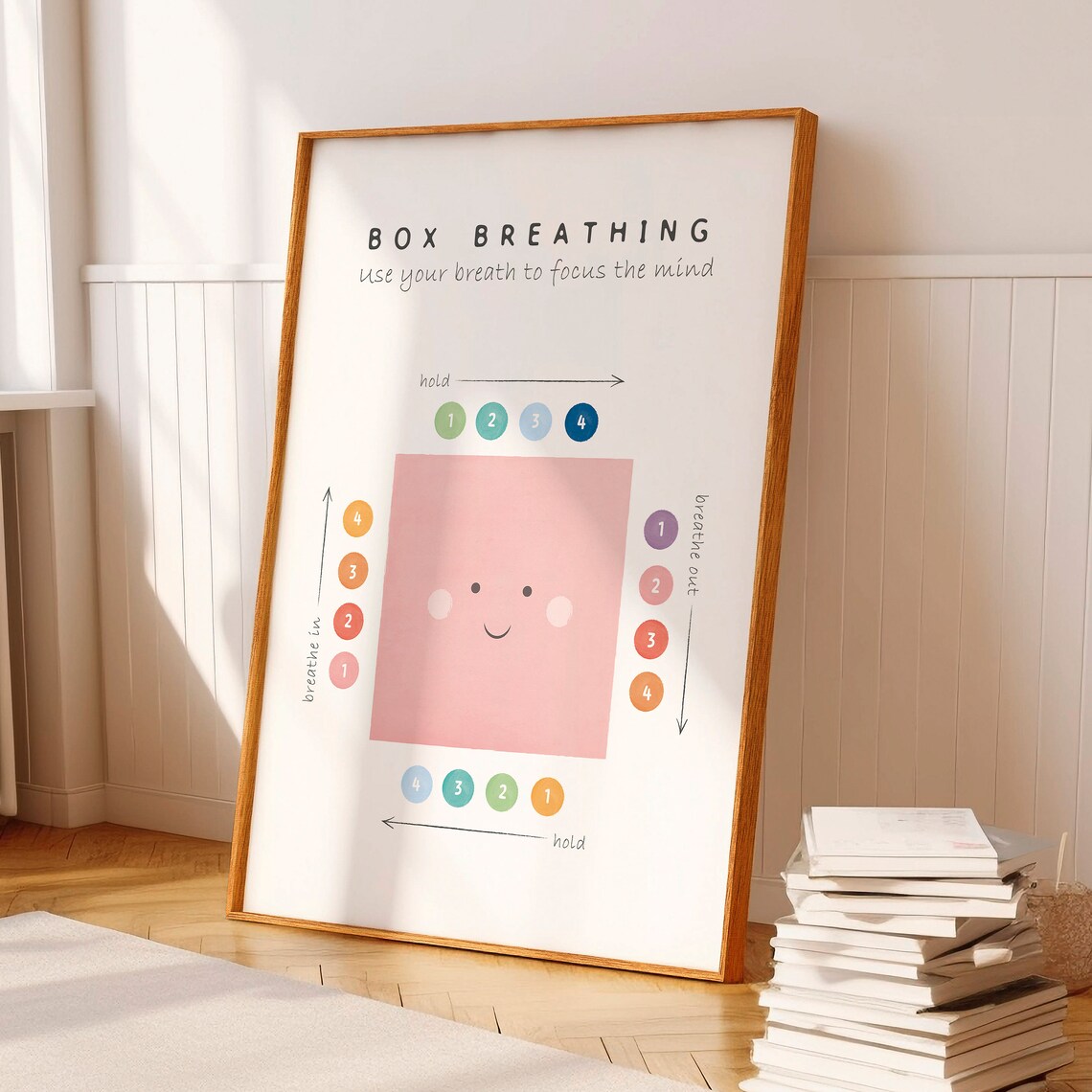 Box Breathing Poster, Therapy Office Decor - Image 2