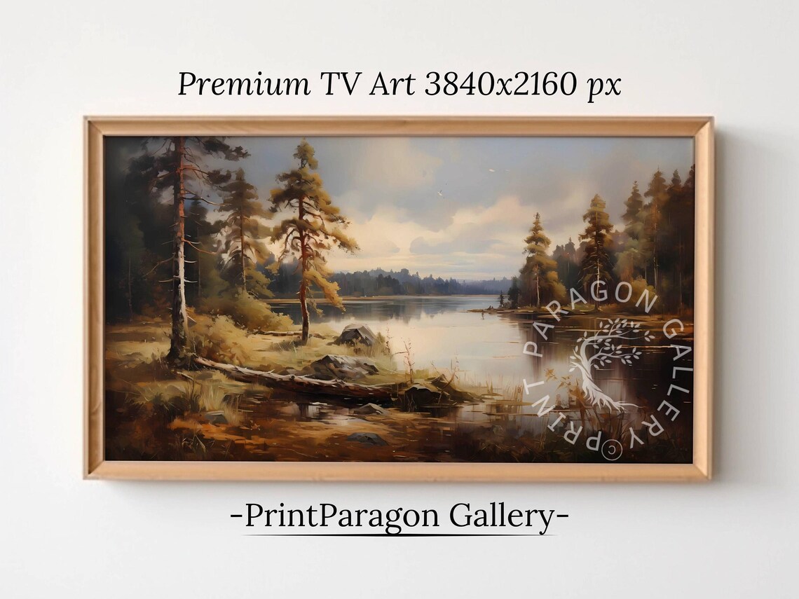 Antique Spring Forest, Countryside Landscape Art Print