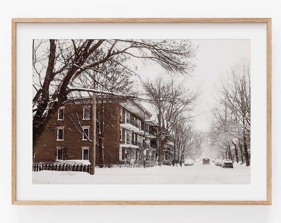 New York Under Snow Christmas Art Print
