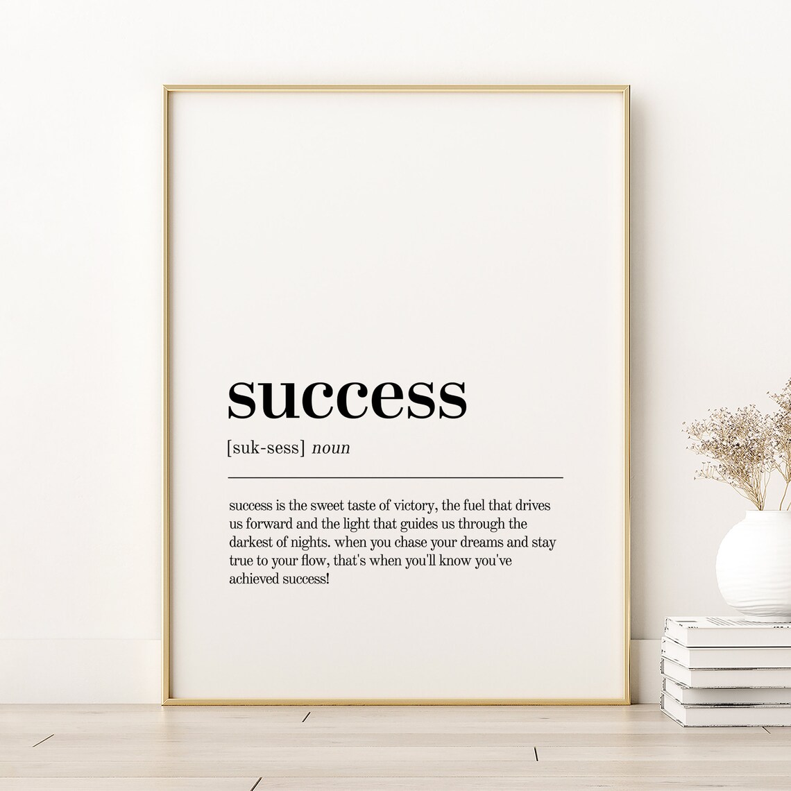 Success Definition Retro Minimalist Art Print