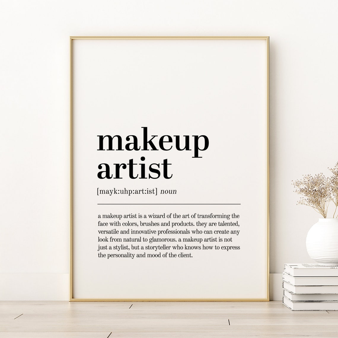 Makeup Artist Face Transformation Wizard Dictionary Definition Poster