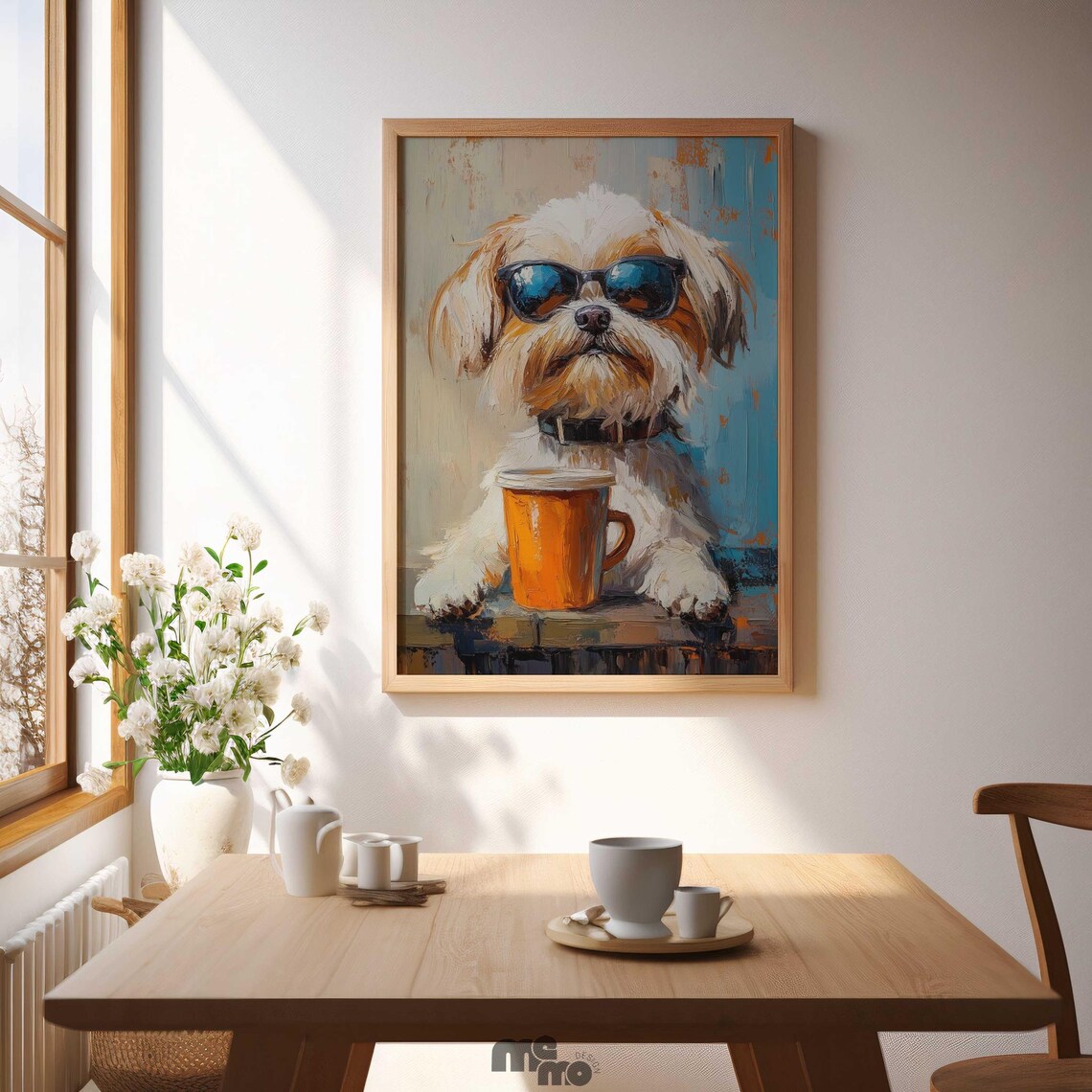 Shih Tzu Dog Coffee Art, Funny Pet Portrait - Image 3