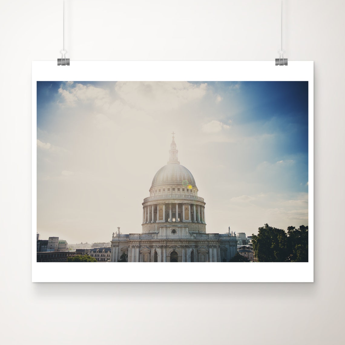 St Pauls Cathedral London Sunlit Historic Architecture Photo Print