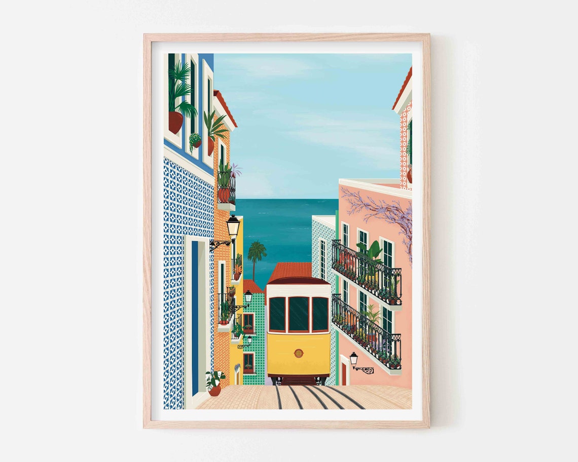Lisbon Tram Poster, Portugal Travel Poster - Image 3