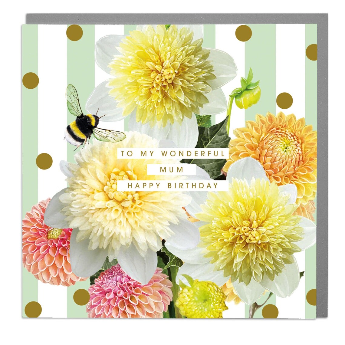 Mums Birthday Greeting Card, Lola Design X Dahlia Beach