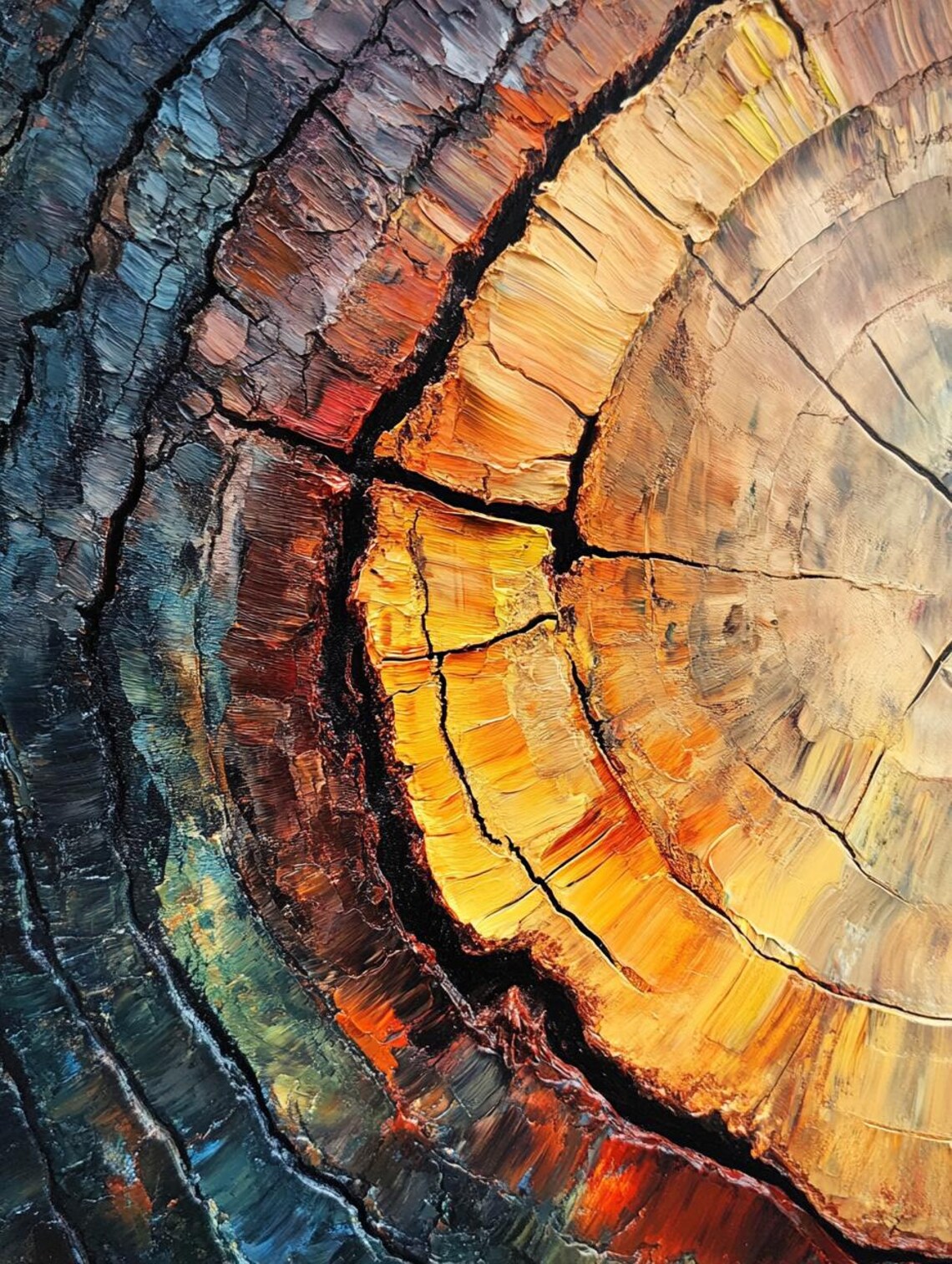 Tree Ring Art Nature Inspired Decor Rustic Tree Wall Art Framed Wood Art Minimalist Nature Print Gallery Wall Art Natural Artwork - Image 6