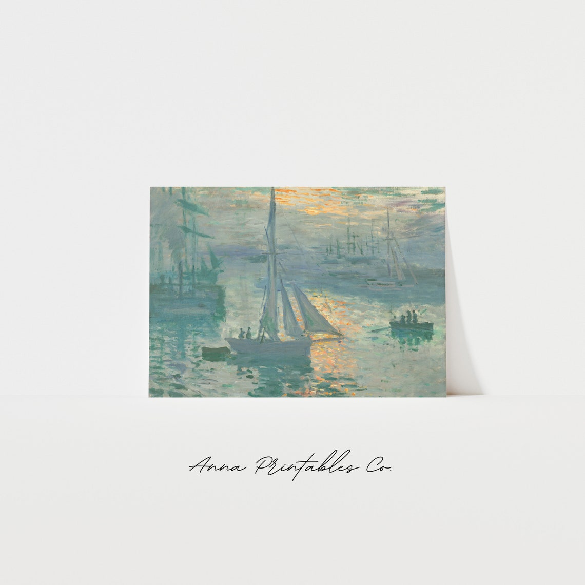 Claude Monet Impression Sunrise Le Havre Harbor Sailboats Poster