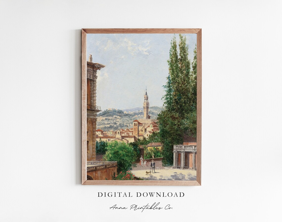Florence Vintage Italian Cityscape Art Print