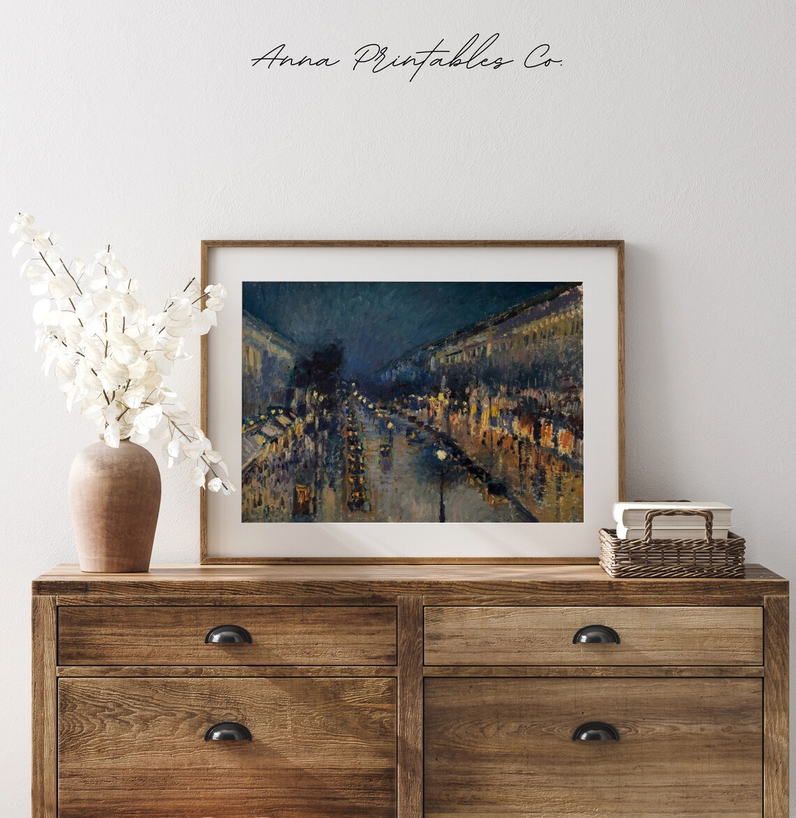 Antique Paris At Night City Vintage Boulevard Street Lights Poster - Image 2