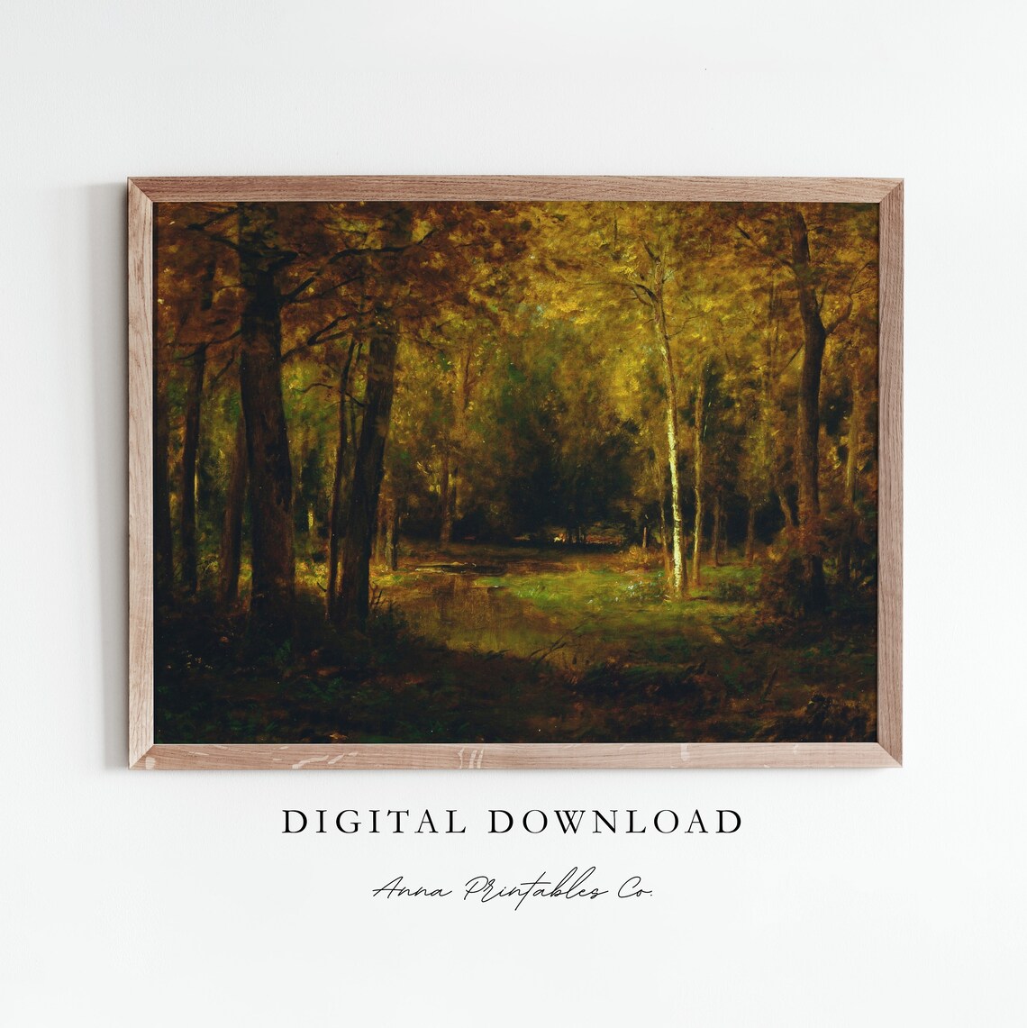 Autumn Forest Vintage Oil Painting Art Print