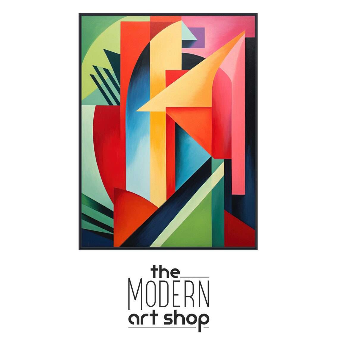 Mid Century Abstract Botanical Art Print, Tropical Modern - Image 4