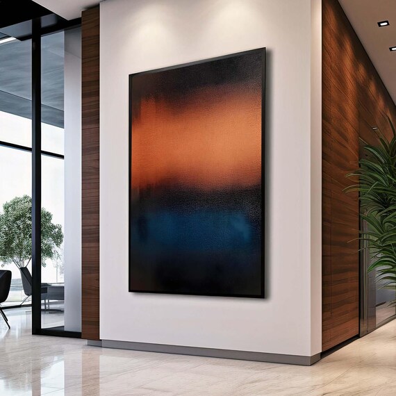 Mark Rothko Mix Framed Canvas Painting Art Abstract Wall Arthandmade Minimalist Decororiginal Designfree Shippinggift