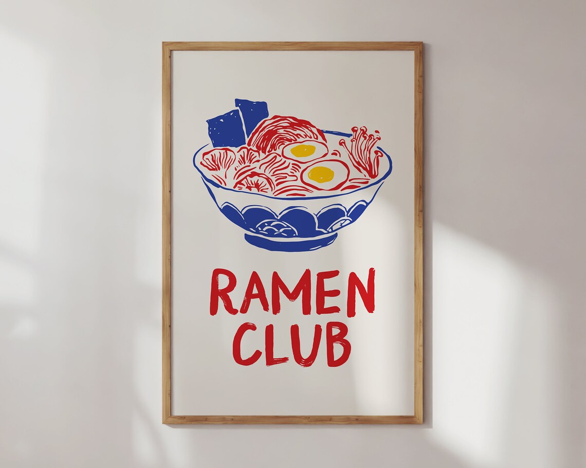 Ramen Club Modern Kitchen Food Art Print - Image 2
