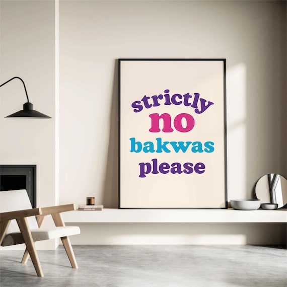 Funny Art Print No Bakwas Desi Poster
