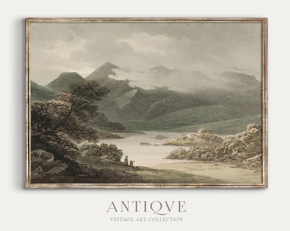 Vintage Lake Painting Irish Home Decor 582