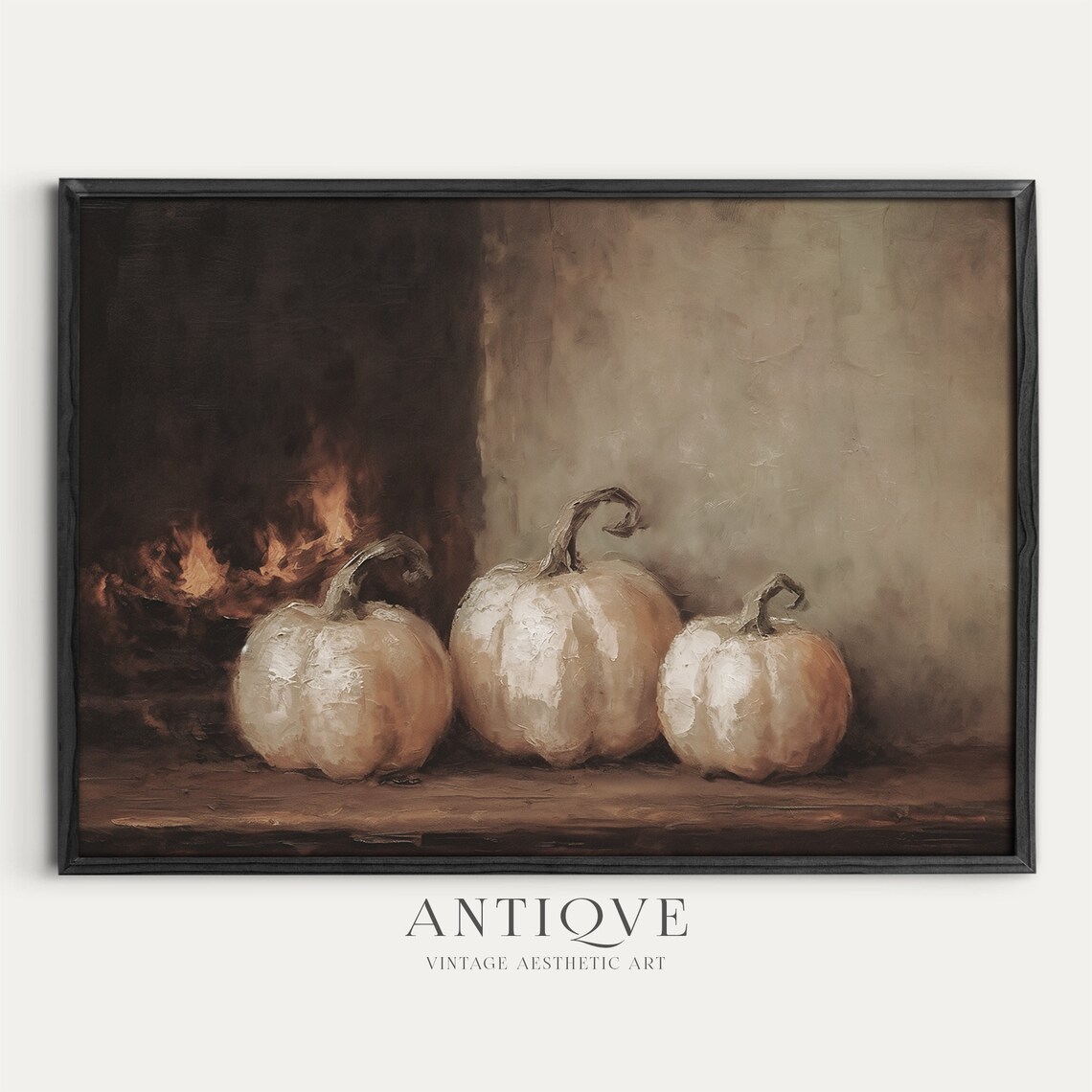 Moody Pumpkin Art Print, Rustic Farmhouse Fall - Image 4