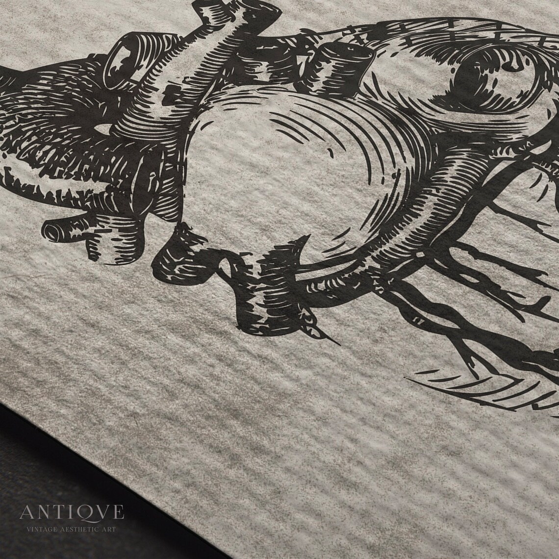 Vintage Anatomical Heart Sketch, Gothic Rustic Art Print - Image 3