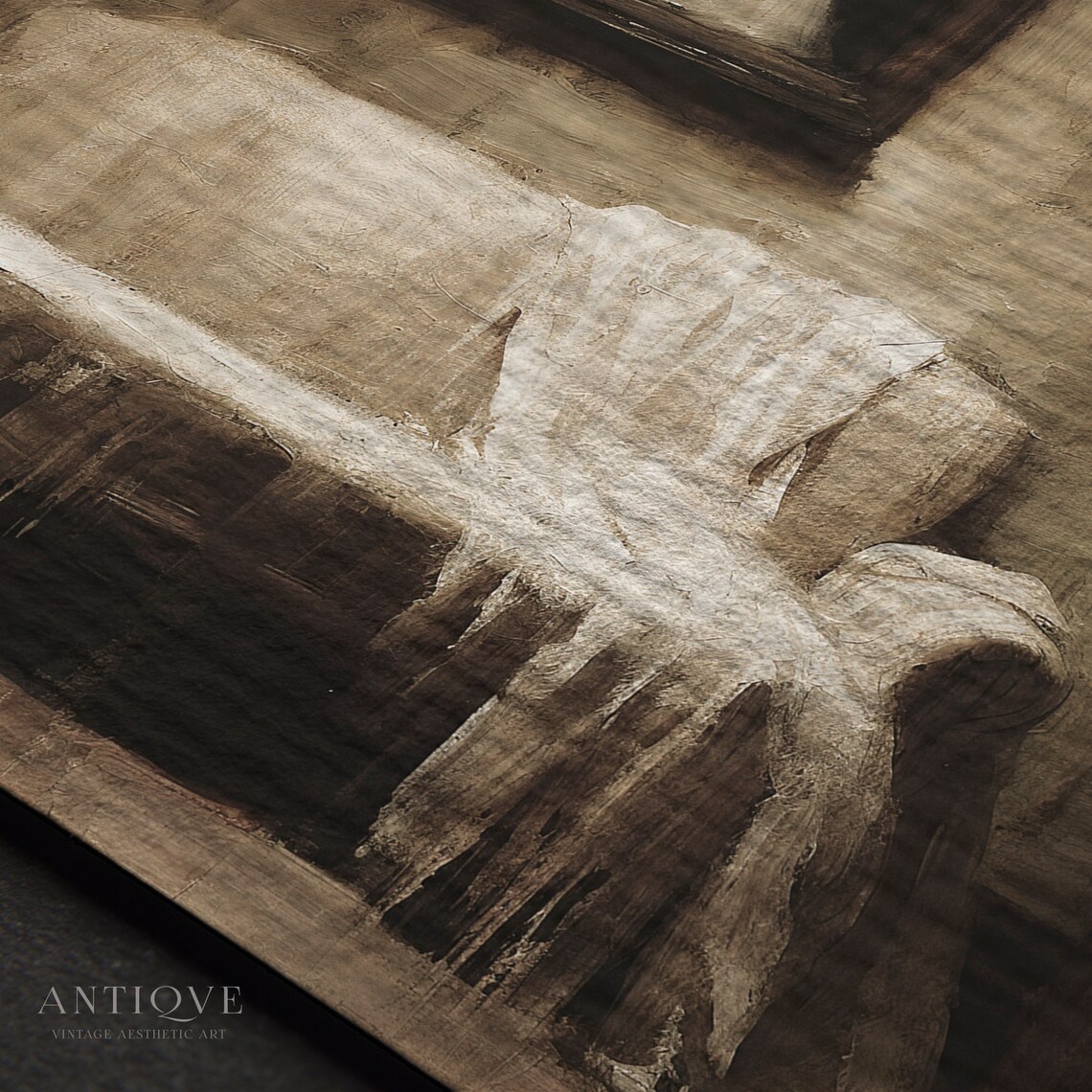Creepy Hallowing Painting Ghost Presence, Goth Art - Image 3