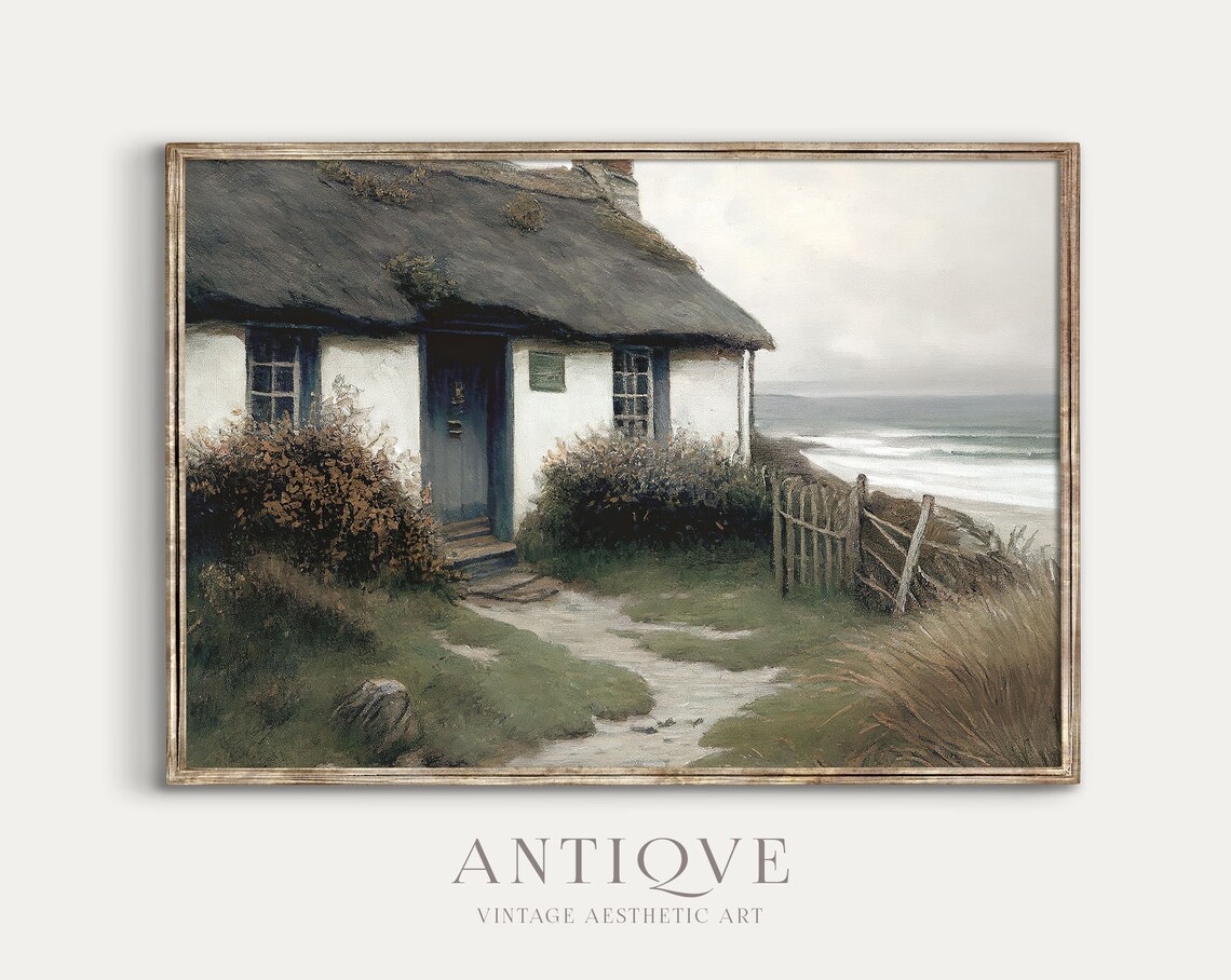 Irish Thatched Cottage By The Sea, Travel Poster - Image 4