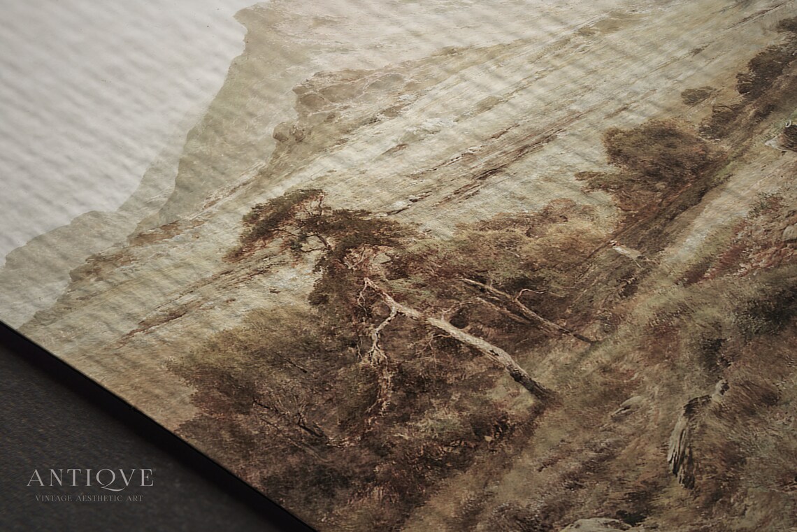 Scottish Loch Painting, Vintage Scotland Landscape - Image 4