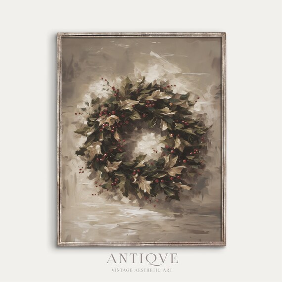 Christmas Wreath With Holly Berries, Classy Decor