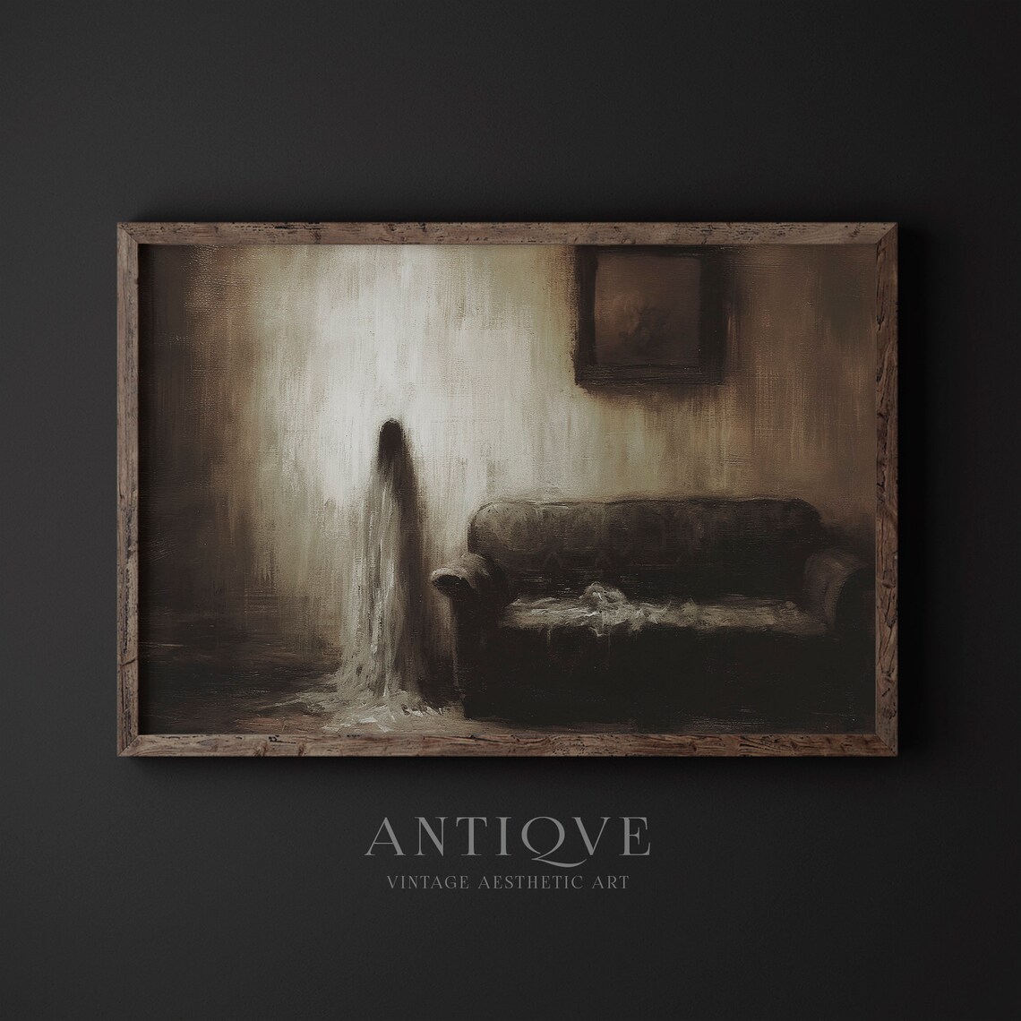 Creepy Hallowing Ghost Presence Goth Art Print - Image 2