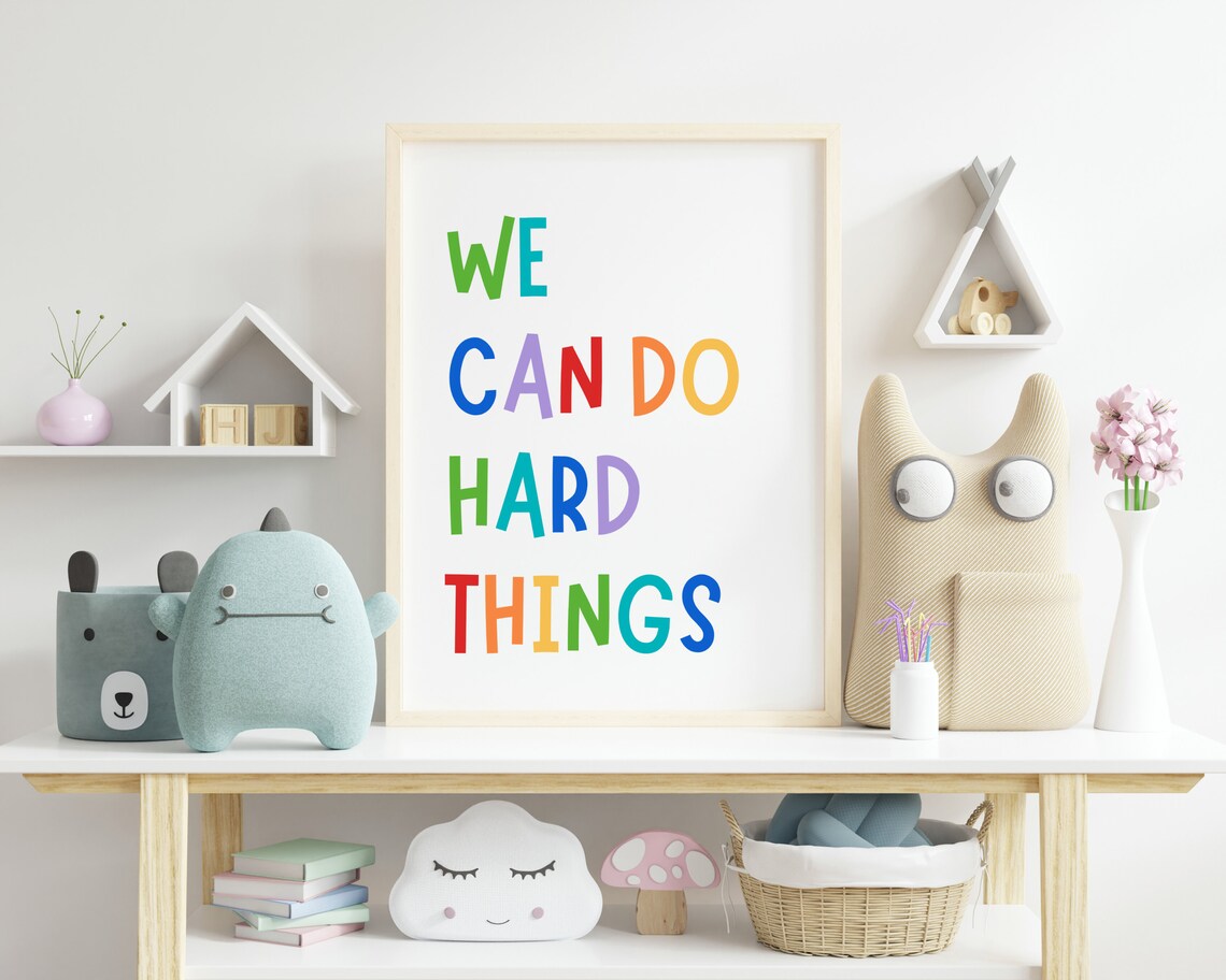 We Can Do Hard Things Positive Affirmation Poster - Image 2