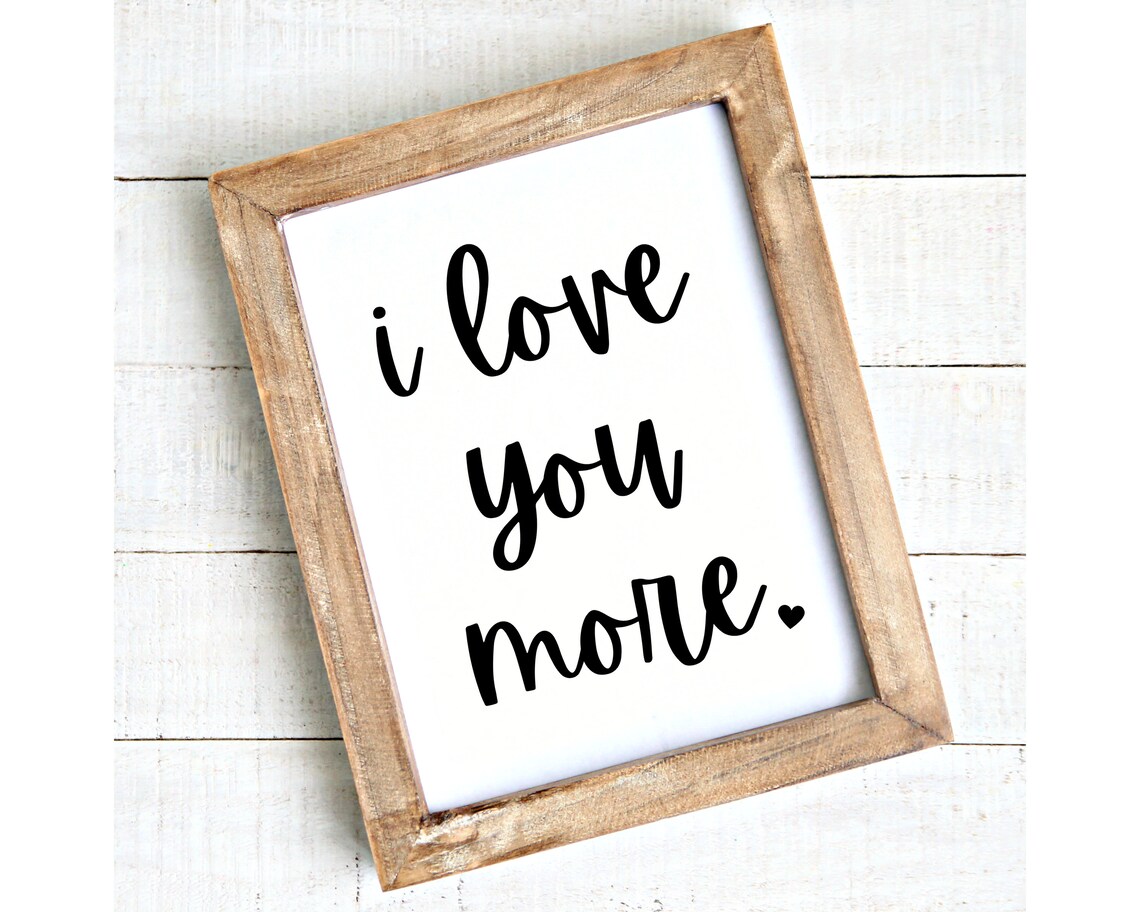 I Love You More Minimalist Valentine Art Print - Image 2